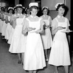 Student nurses in 1950s