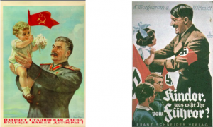 Stalin & Hitler propaganda posters